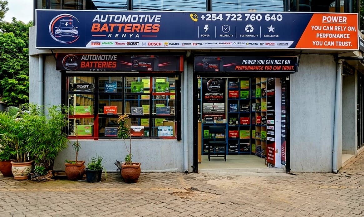 Automotive Batteries Kenya physical shop storefront, Agoi Road Pangani
